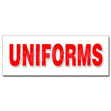 Signmission UNIFORMS DECAL sticker workplace organization corporate clothing image, D-24 Uniforms D-24 Uniforms